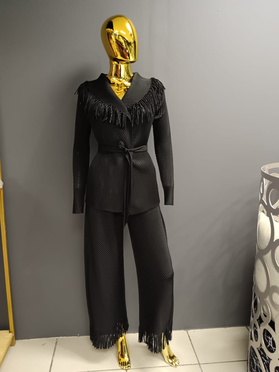 Noir Fringe Jumpsuit