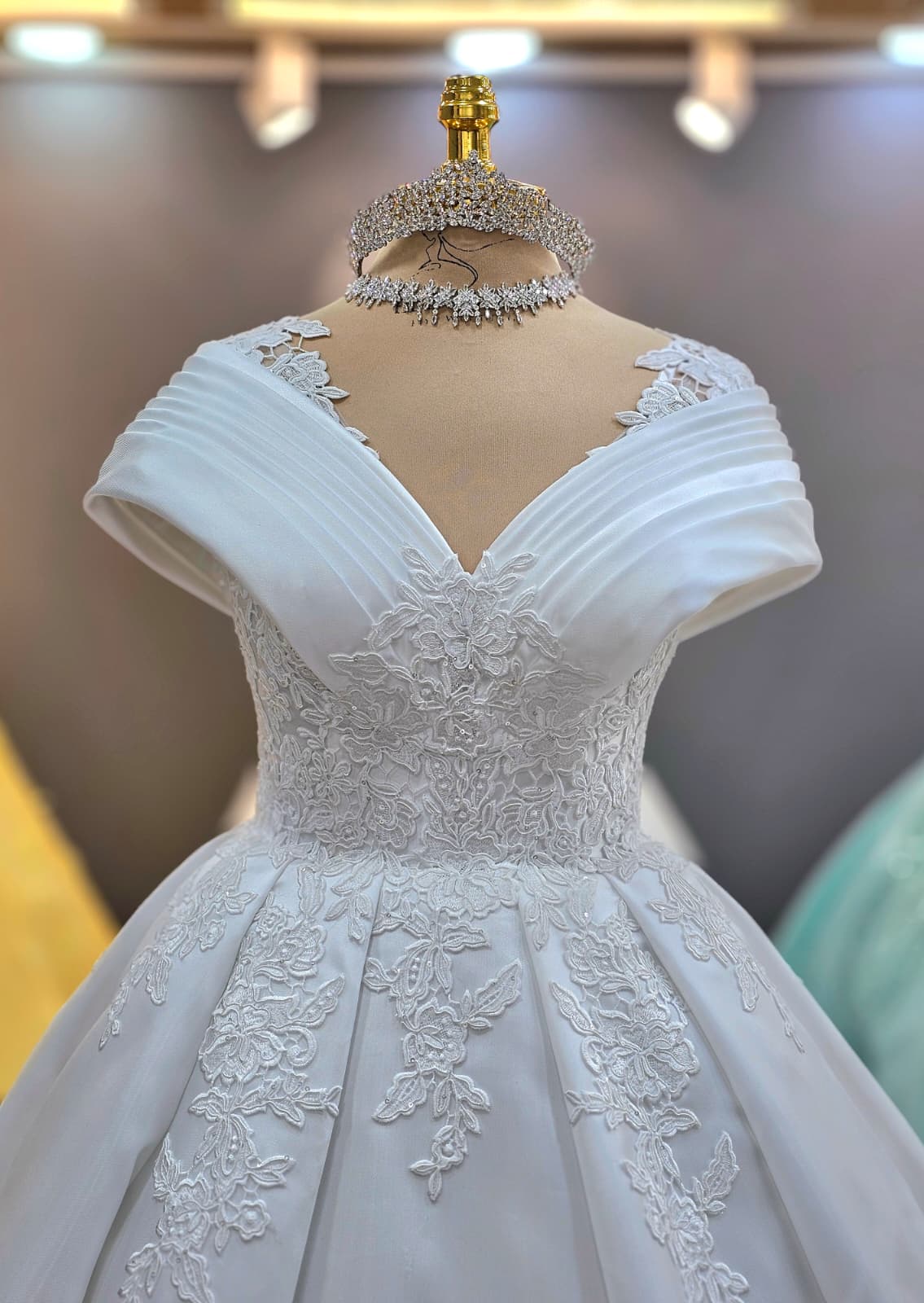 Seraphina Lace Appliqué Wedding Gown