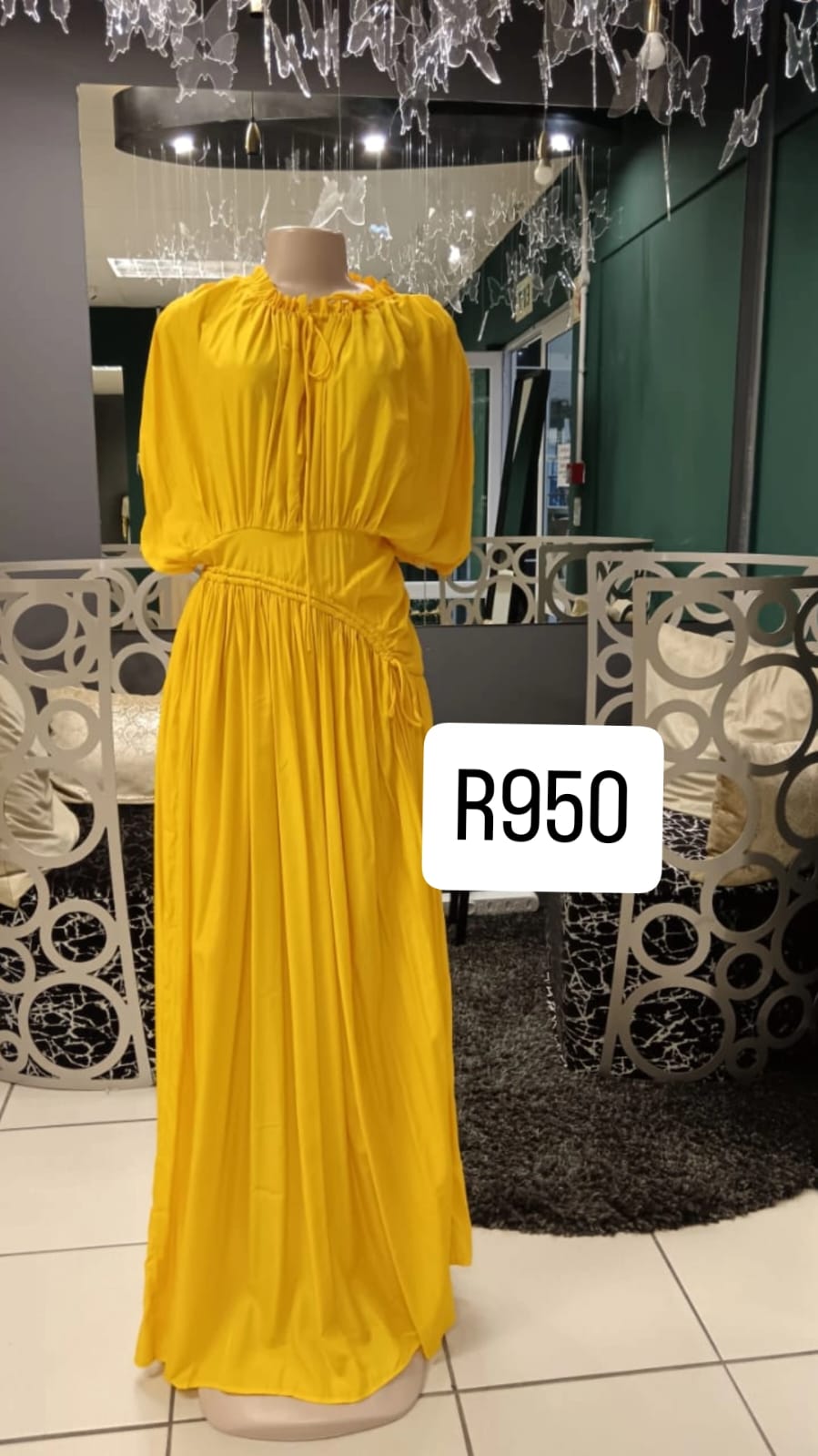Sunlit Grace Gathered Maxi Dress
