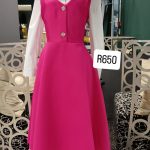 Fuchsia Flair Collar Dress